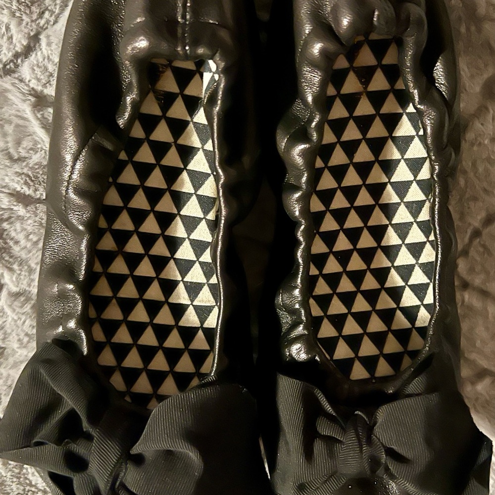 Isabel Marant Black Leather Flats with Bow